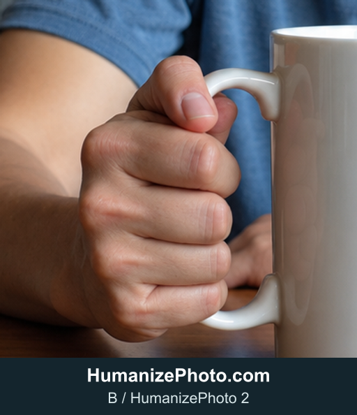 Hand (structural defect) — Humanize · Attempt 2